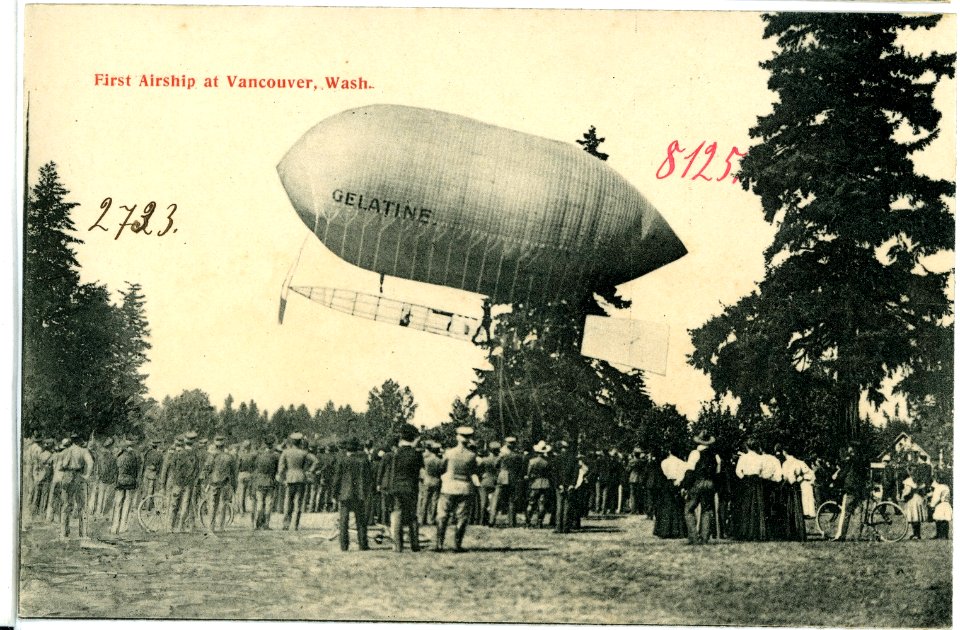 08125-Vancouver, Wash.-1906-First Airship-Brück & Sohn Kunstverlag