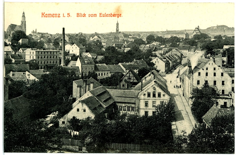 04119-Kamenz-1903-Blick vom Eulenberg-Brück & Sohn Kunstverlag