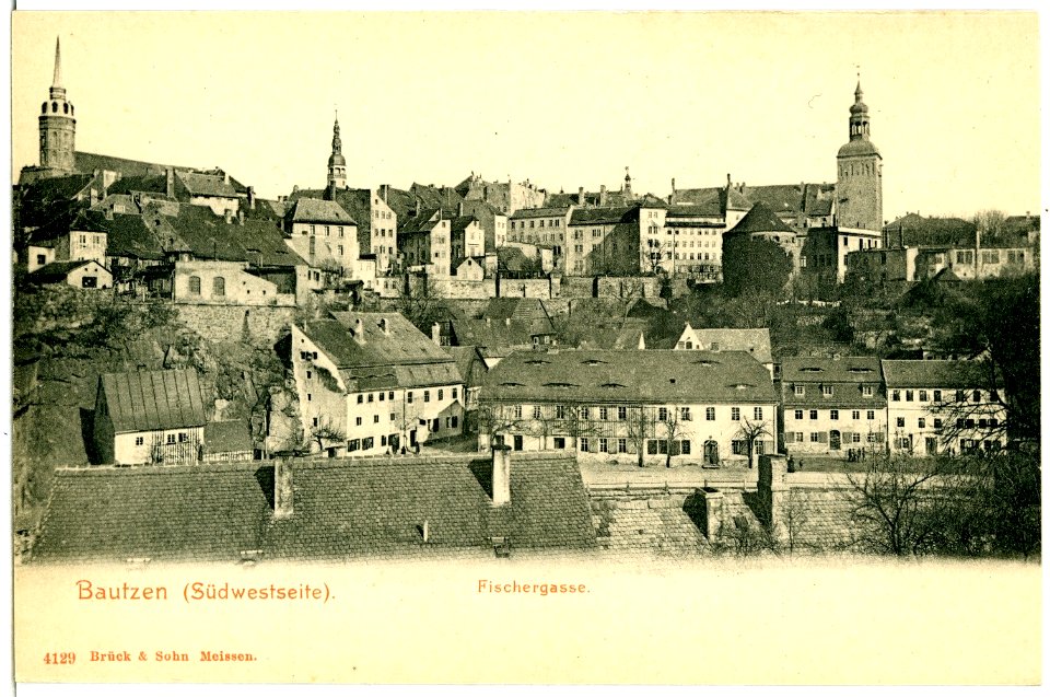 04129-Bautzen-1903-Fischergasse-Brück & Sohn Kunstverlag