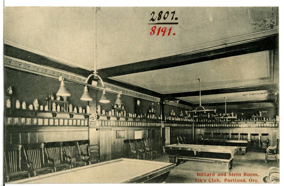 08191-Portland, Ore.-1906-Billiard and Stein Room Elks Club-Brück & Sohn Kunstverlag
