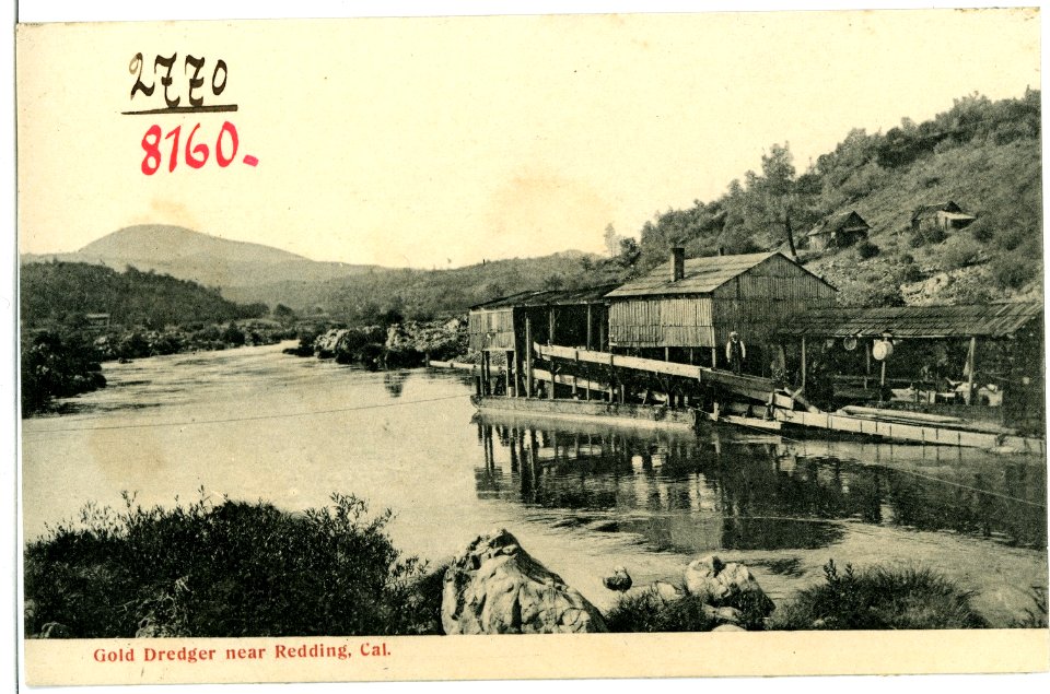 08160-Redding, Cal.-1906-Gold Dredger-Brück & Sohn Kunstverlag