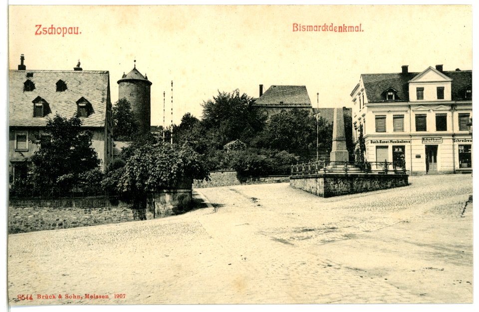 08544-Zschopau-1907-Bismarck-Denkmal-Brück & Sohn Kunstverlag