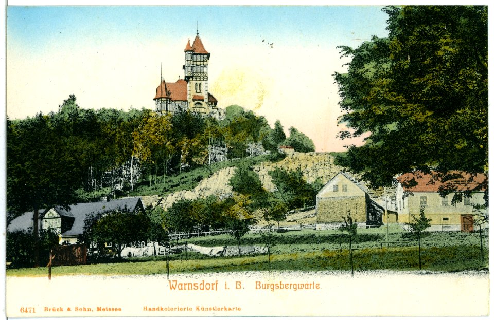 06471-Warnsdorf-1905-Burgbergwarte-Brück & Sohn Kunstverlag
