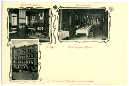 04471-Glogau-1903-Spielhagens Hotel-Brück & Sohn Kunstverlag photo