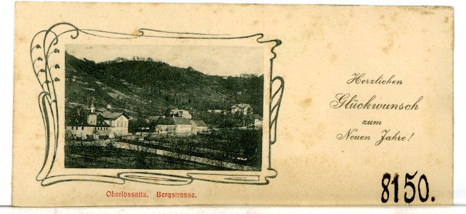 08150-Radebeul-1906-Bergstraße - Glückwunsch zum Neuen Jahr-Brück & Sohn Kunstverlag