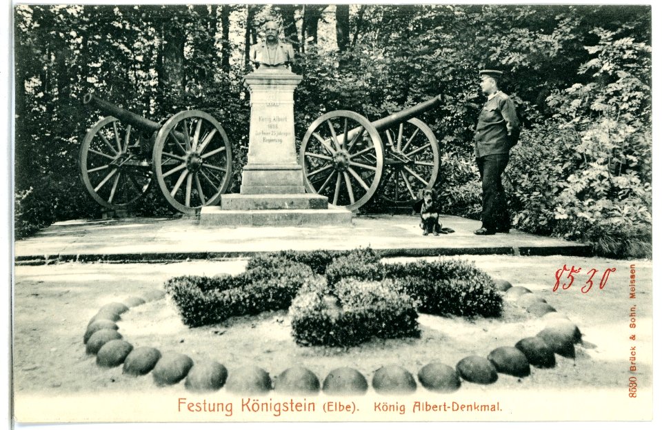 08530-Königstein-1907-Festung - König-Albert-Denkmal-Brück & Sohn Kunstverlag