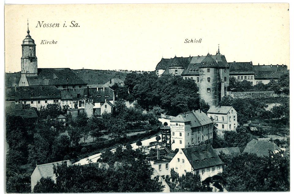 08511-Nossen-1907-Schloß - Kirche-Brück & Sohn Kunstverlag