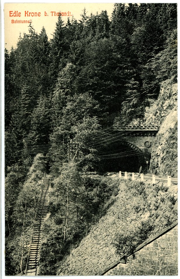 04521-Tharandt-1903-Edle Krone, Bahntunnel-Brück & Sohn Kunstverlag