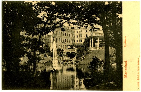 04214-Marienbad-1903-Teich im Stadtpark-Brück & Sohn Kunstverlag