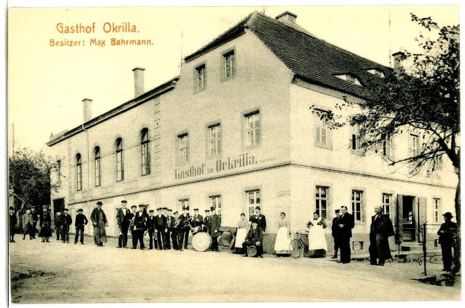 04347-Ockrilla-1903-Gasthof mit Musikkapelle-Brück & Sohn Kunstverlag