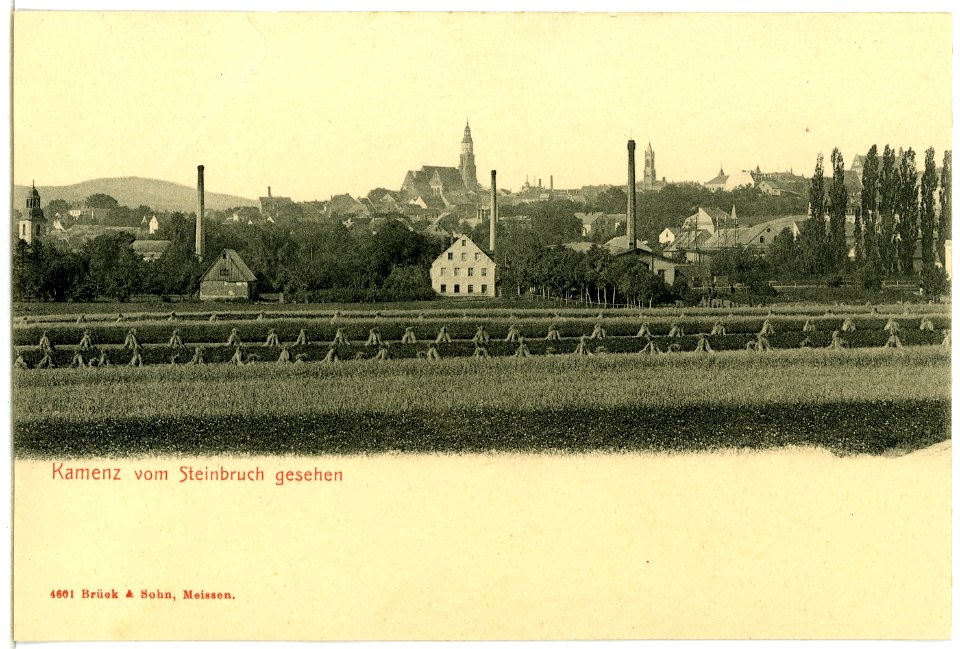 04601-Kamenz-1903-Blick vom Steinbruch-Brück & Sohn Kunstverlag