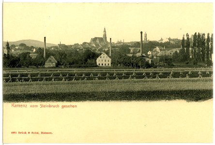 04601-Kamenz-1903-Blick vom Steinbruch-Brück & Sohn Kunstverlag