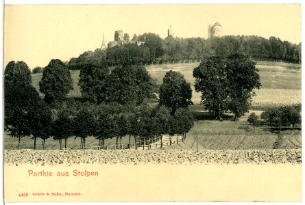 04463-Stolpen-1903-Blick zur Burg-Brück & Sohn Kunstverlag