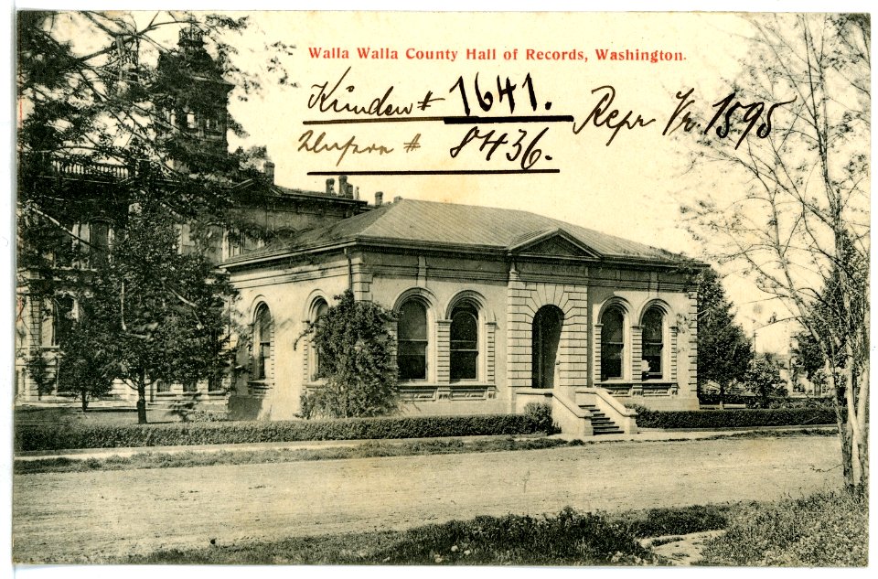 08436-Walla Walla-1906-Walla Walla County Hall of Records-Brück & Sohn Kunstverlag
