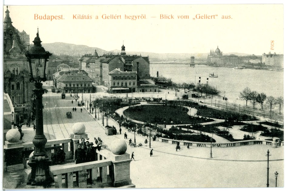 08702-Budapest-1907-Blick vom "Gellert"-Brück & Sohn Kunstverlag