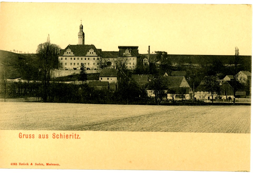 04263-Schieritz-1903-Blick zum Schloß-Brück & Sohn Kunstverlag