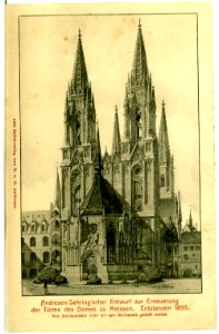 04323-Meißen-1903-Andresen-Sehringscher Entwurf der Domtürme (1895)-Brück & Sohn Kunstverlag