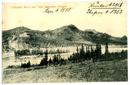 08353-Oregon-1906-Columbia River and Table Mountain-Brück & Sohn Kunstverlag