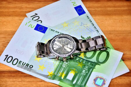Euro currency dollar bill photo