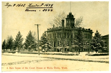 08444-Walla Walla-1906-A Rare Scene of the Court House-Brück & Sohn Kunstverlag