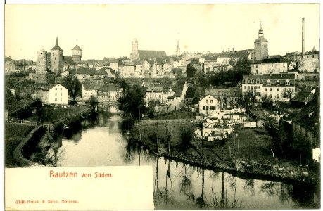 04146-Bautzen-1903-Blick auf Bautzen von Süden-Brück & Sohn Kunstverlag