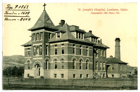 08404-Lewiston, Idaho-1906-St. Josephs Hospital Lewiston-Brück & Sohn Kunstverlag photo