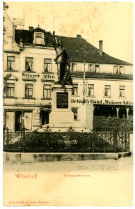 04436-Wilsdruff-1903-Hotel Weißer Adler und Kriegerdenkmal-Brück & Sohn Kunstverlag