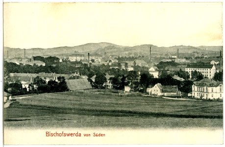 04151-Bischofswerda-1903-Blick nach Bischofswerda von Süden-Brück & Sohn Kunstverlag