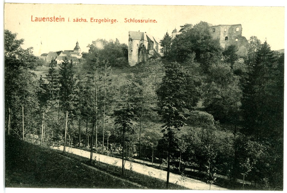 04063-Lauenstein-1903-Schloßruine-Brück & Sohn Kunstverlag