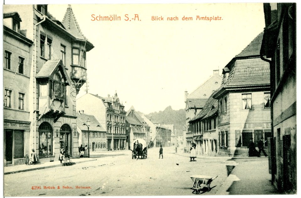 04296-Schmölln-1903-Blick nach dem Amtsplatz-Brück & Sohn Kunstverlag