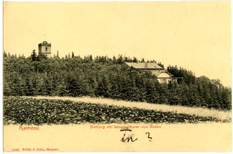 04106-Kamenz-1903-Hutberg mit Lessingturm-Brück & Sohn Kunstverlag