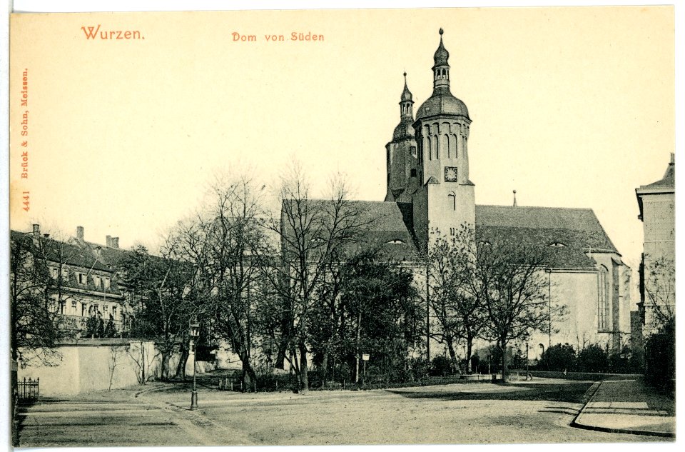 04441-Wurzen-1903-Dom von Süden-Brück & Sohn Kunstverlag