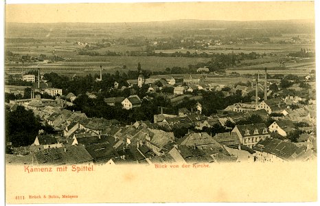 04111-Kamenz-1903-mit Spittel Blick von der Kirche-Brück & Sohn Kunstverlag