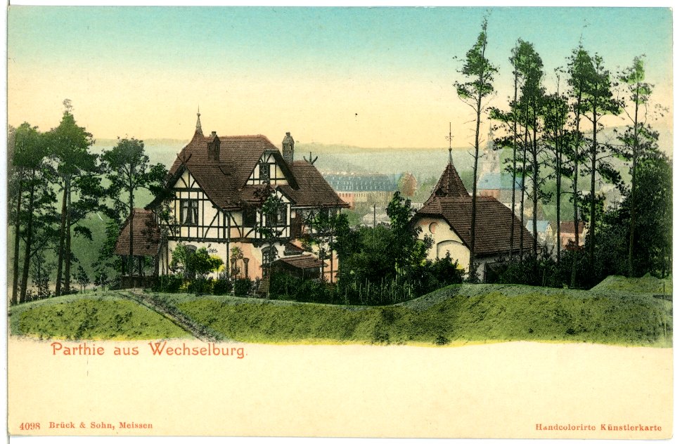 04098-Wechselburg-1903-Häuser-Brück & Sohn Kunstverlag