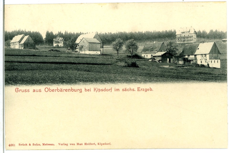 04661-Oberbärenburg-1903-Häuser im Ort-Brück & Sohn Kunstverlag