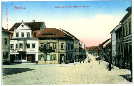 04115-Kamenz-1903-Hoyerswerdaer und Bautzener Straße-Brück & Sohn Kunstverlag