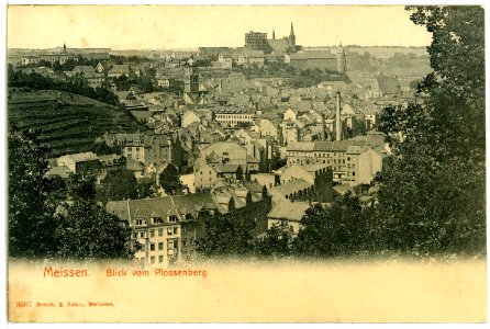 03567-Meißen-1903-Blick vom Plossenberg nach der Stadt-Brück & Sohn Kunstverlag