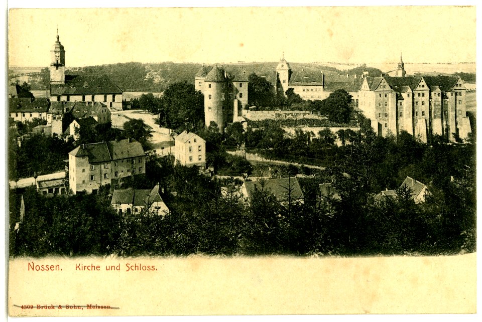 04309-Nossen-1903-Schloß und Kirche-Brück & Sohn Kunstverlag