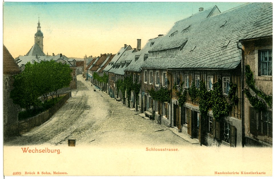 04099-Wechselburg-1903-Schloßstraße-Brück & Sohn Kunstverlag