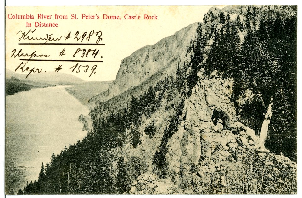 08384-Oregon-1906-Columbia River from St. Peters Dome, Castle Rock in Distance-Brück & Sohn Kunstverlag