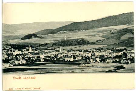 04711-Landeck-1903-Blick auf Landeck-Brück & Sohn Kunstverlag