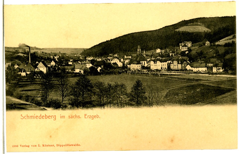 04350-Schmiedeberg-1903-Blick auf Schmiedeberg-Brück & Sohn Kunstverlag