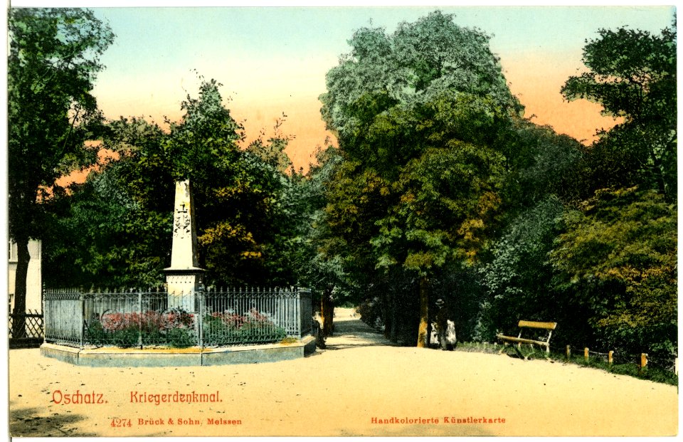 04274-Oschatz-1903-Kriegerdenkmal-Brück & Sohn Kunstverlag