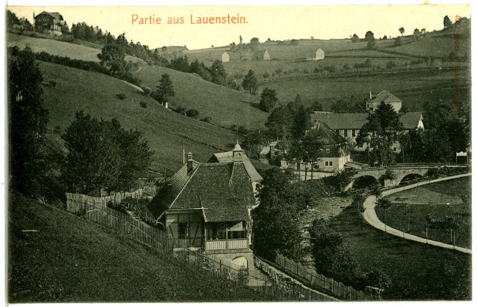 04061-Lauenstein-1903-Blick auf Lauenstein-Brück & Sohn Kunstverlag