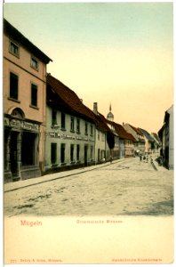 04377-Mügeln-1903-Grimmaische Straße-Brück & Sohn Kunstverlag