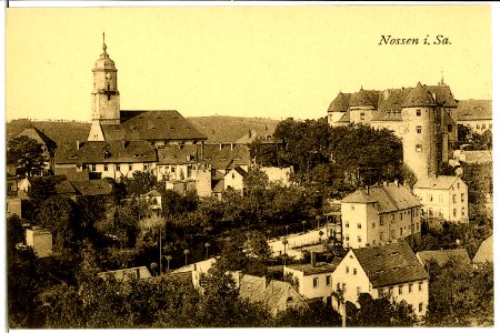 04305-Nossen-1903-Blick zum Schloß und Kirche-Brück & Sohn Kunstverlag