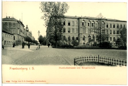 04834-Frankenberg-1903-Humboldstraße und Bürgerschule-Brück & Sohn Kunstverlag