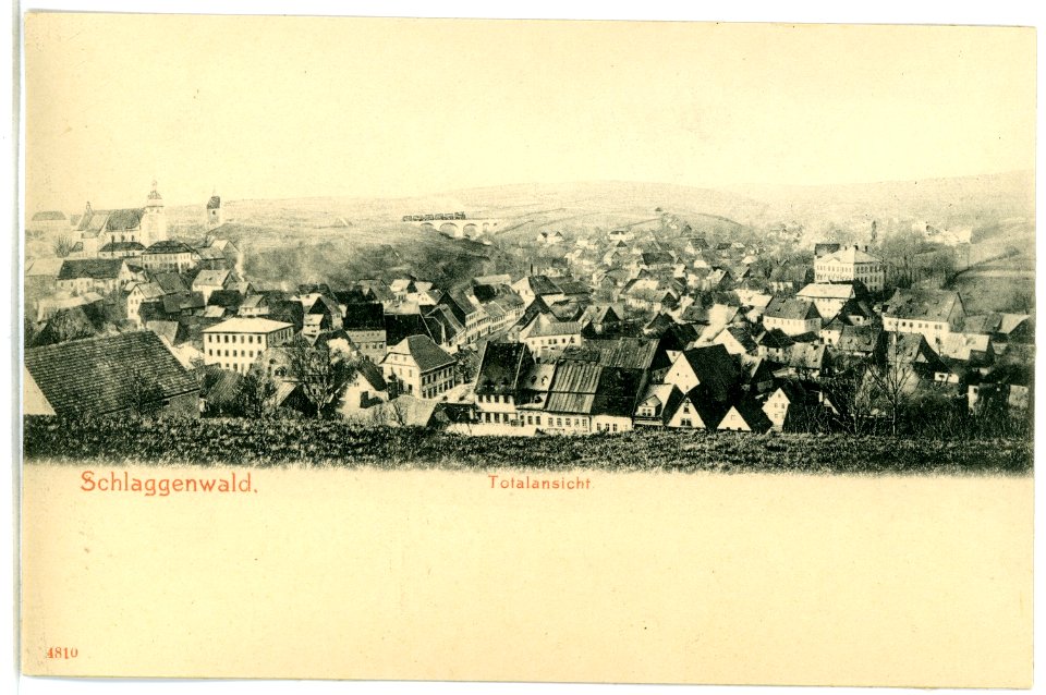 04810-Schlaggenwald-1903-Blick über die Stadt-Brück & Sohn Kunstverlag