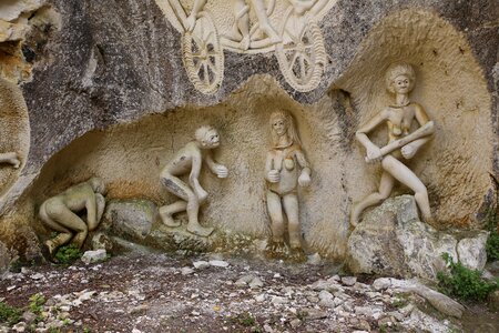 Primate monkey fresco stone