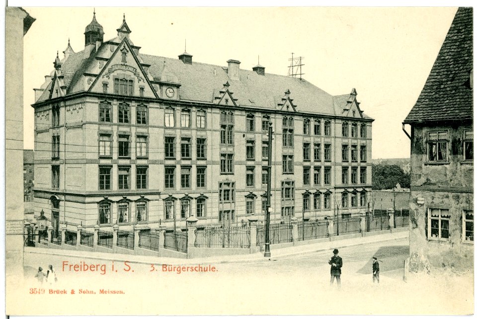 03549-Freiberg-1903-Bürgerschule-Brück & Sohn Kunstverlag